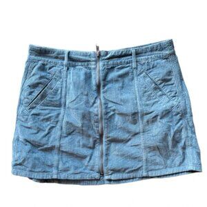 American Eagle corduroy mini skirts blue size 12 Large size tag: 12 32-33”